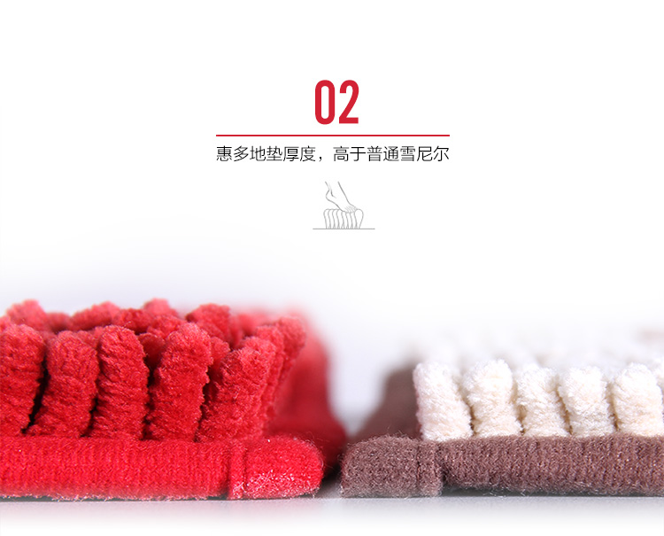 
                                        惠多雪尼尔地垫浴室卫生间防滑门垫 客厅厨房吸水地垫 红色爱心礼物地垫 大红色 50*60CM                