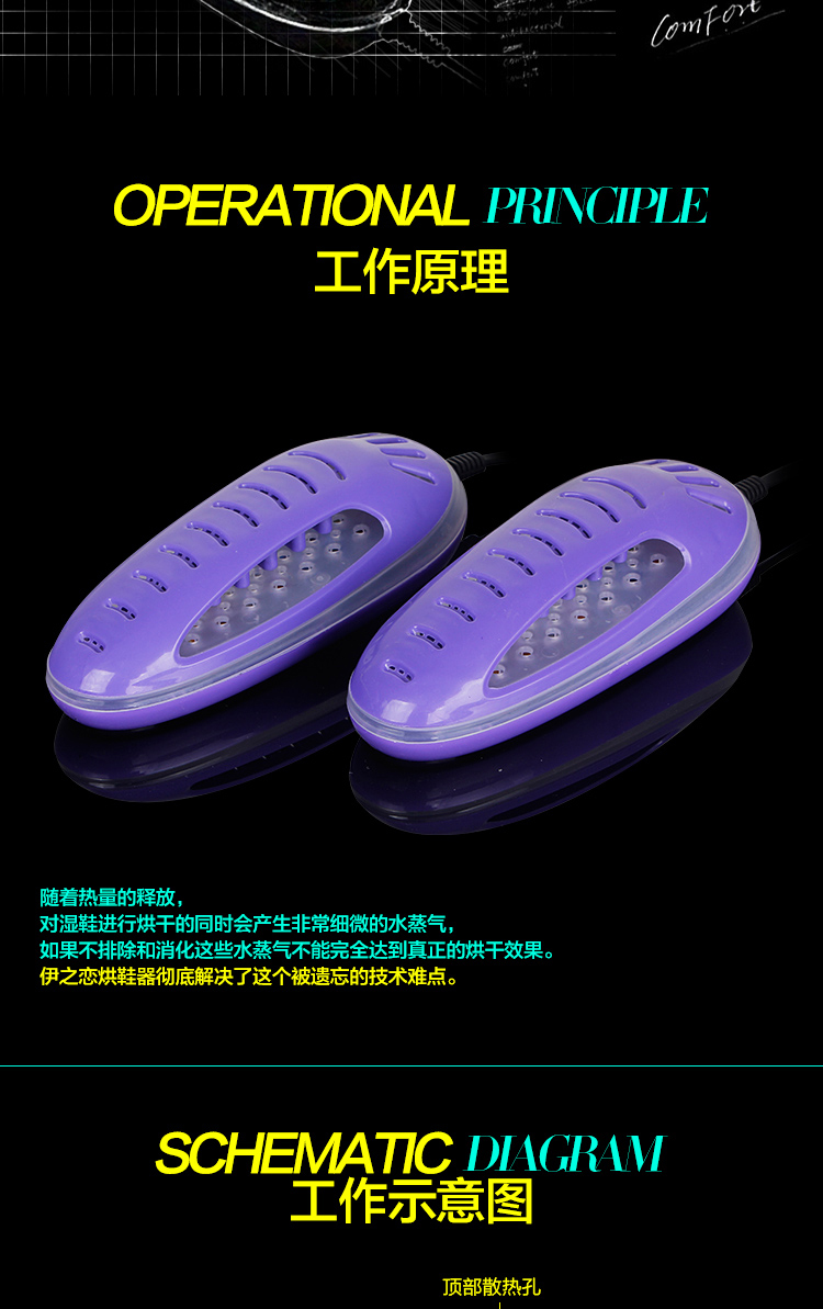 
                                        伊之恋 紫光烘鞋器 暖鞋器 干鞋器 烘鞋机 湿鞋烘干 YL-016 蓝色                