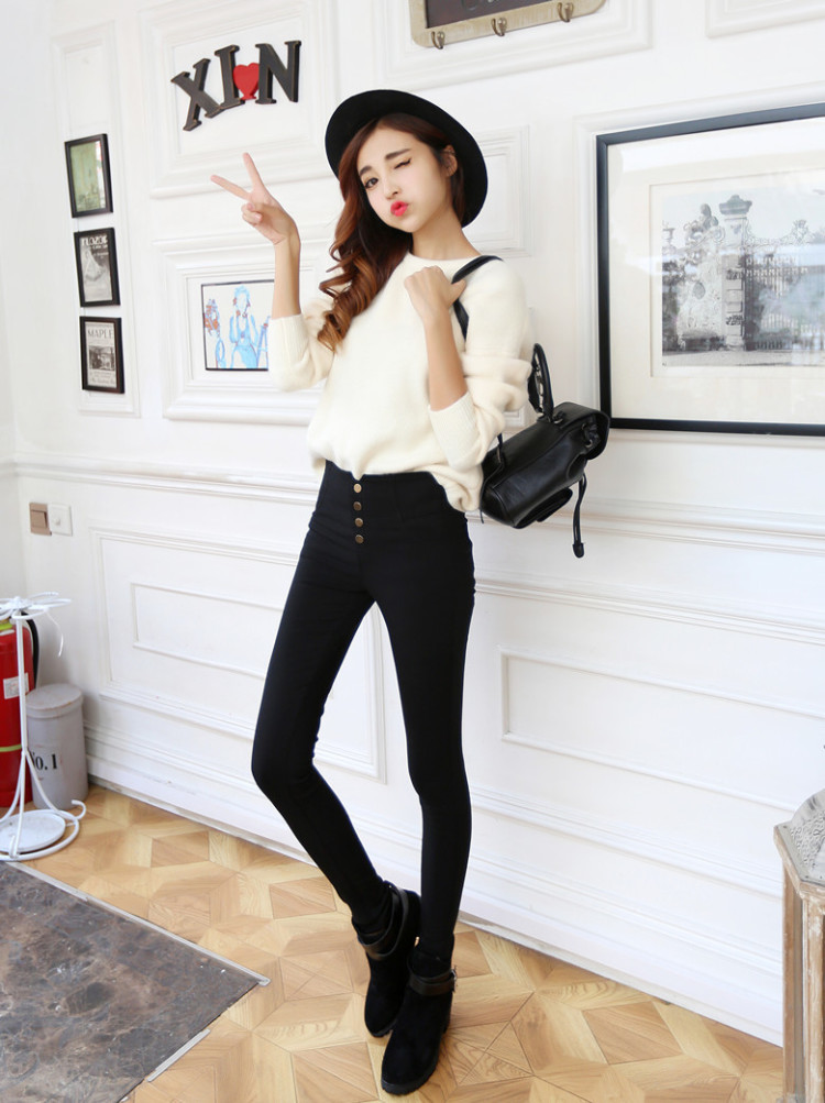 2015 Autumn and winter Zz&ff new Korean large relaxd the lint-free thick pencil Castor, forming the elastic trousers leisure video thin black trousers XXXL picture, prices, brand platters! The elections are supplied in the national character of distribution, so action, buy now enjoy more preferential! As soon as possible.