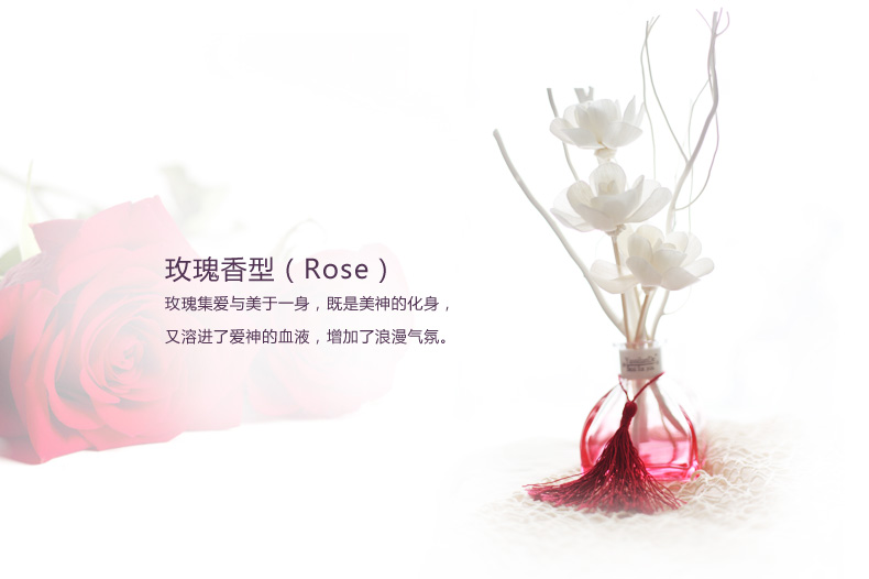 
                                        维优净 香薰套装 无火室内香薰藤条室内香水装饰摆件 玫瑰                