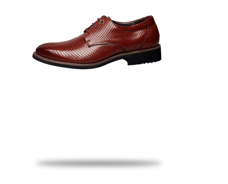 爵堡尼 新款男士欧美时尚鳄鱼纹正装皮鞋 商务休闲简约舒适透气尖头