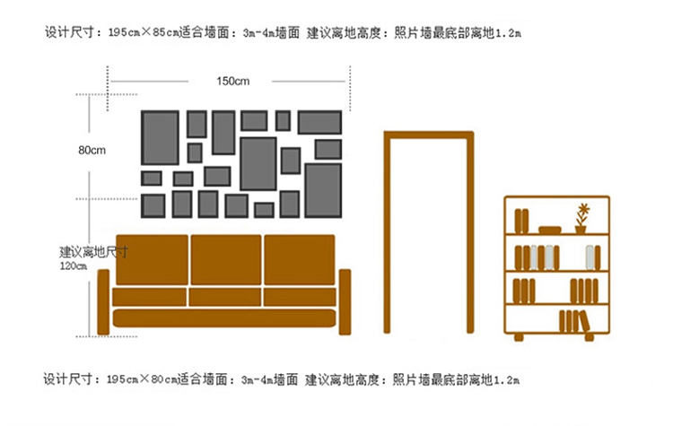 维佳 20大框实木照片墙 地中海风格相片墙 创意时尚相框墙 相框组合 四色混搭+唯美画芯