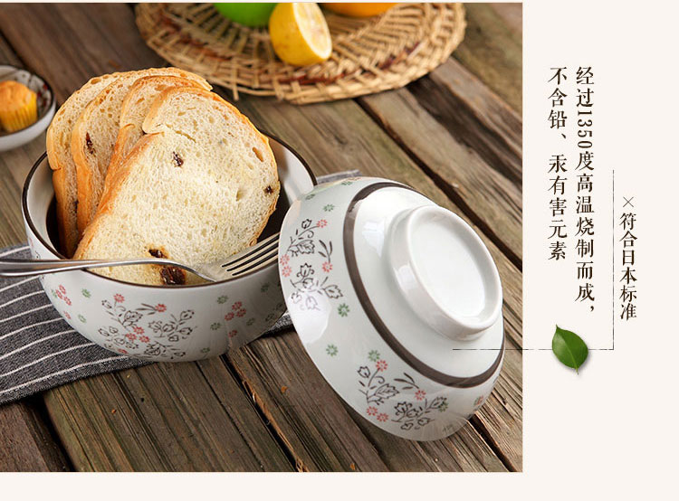 
                                                                                LICHEN 景德镇陶瓷碗 日韩式大号方便面碗 带盖泡面碗 汤碗 蓝富贵                