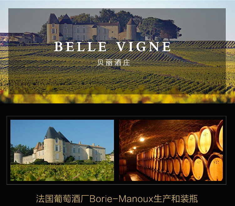 法国原瓶进口红酒 中级庄AOC红酒贝丽 赤霞珠