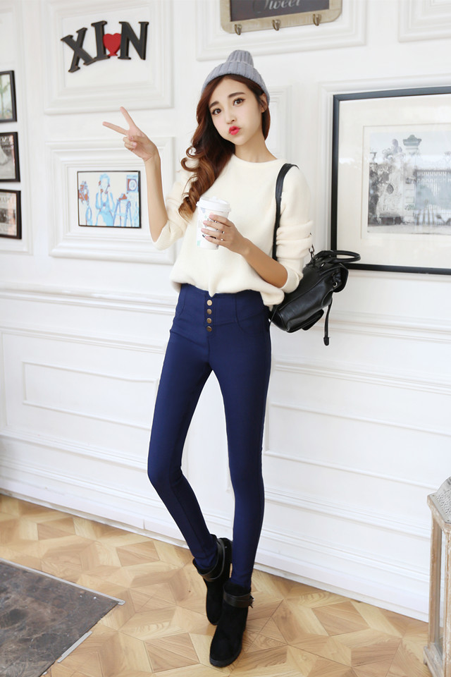 2015 Autumn and winter Zz&ff new Korean large relaxd the lint-free thick pencil Castor, forming the elastic trousers leisure video thin black trousers XXXL picture, prices, brand platters! The elections are supplied in the national character of distribution, so action, buy now enjoy more preferential! As soon as possible.