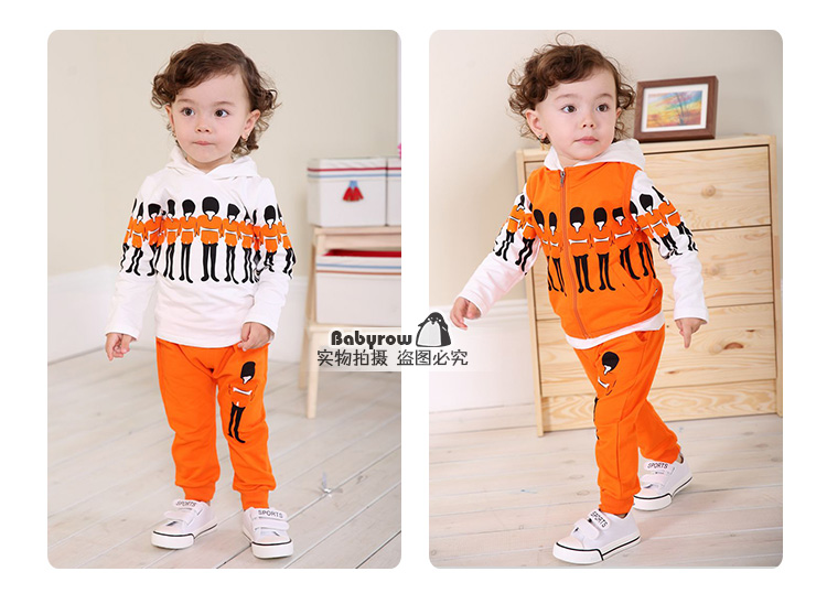 Babyrow秋装婴幼儿童全棉<em>马甲</em>三件套装<em>123</em>岁