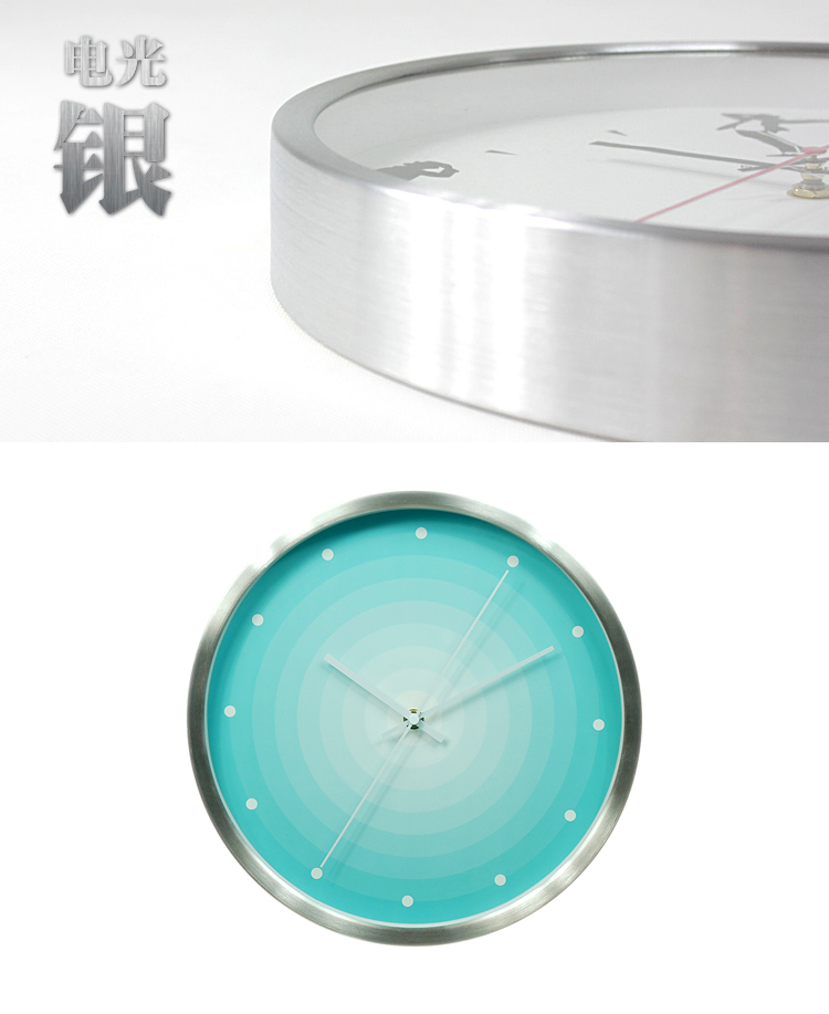 
                                        极客库 GeekCook 深海幽光圆形简约静音卧室钟表时钟 挂表 红色                