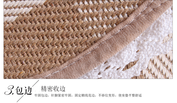 茵凡亚麻沙发垫坐垫组合沙发垫时尚简约现代沙发巾罩套格子垫可定制 高档亚麻格子-小米花 套50*50