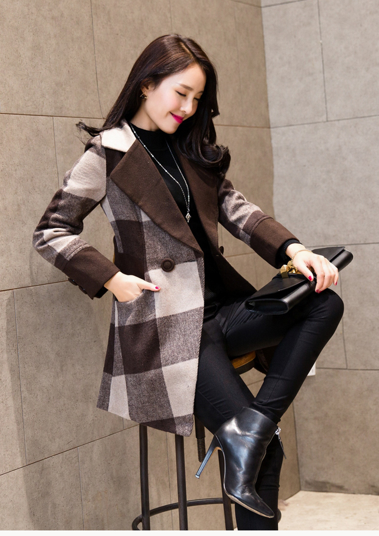 Li Mei wool coat women 2015? autumn and winter new graphics in Sau San thin long latticed wool a wool coat larger windbreaker coffee latticed XL Photo, prices, brand platters! The elections are supplied in the national character of distribution, so action, buy now enjoy more preferential! As soon as possible.