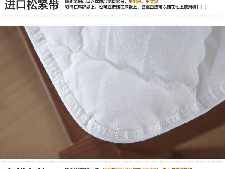 
                                                            皛胜家纺 席梦思床垫保护垫床褥子白色垫子褥子床护垫床垫保护套 90*200cm                