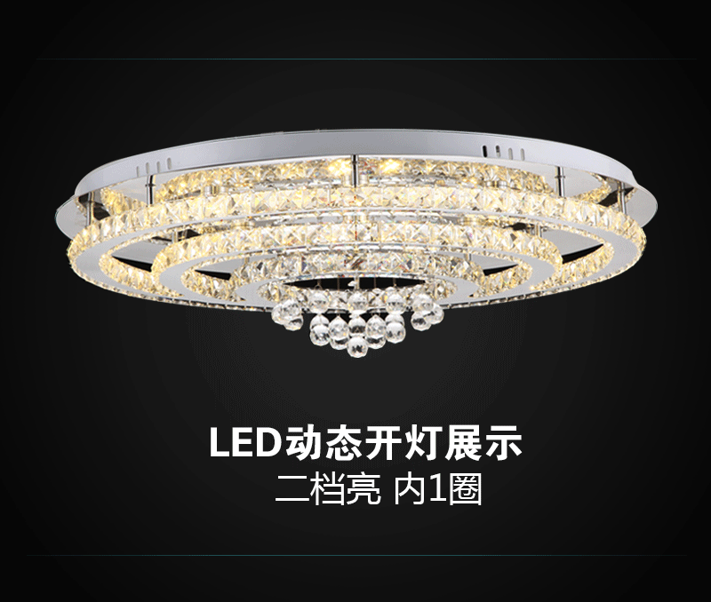 水晶后现代简欧式圆形大气客厅个性创意西餐厅卧室酒店工程样板间灯具