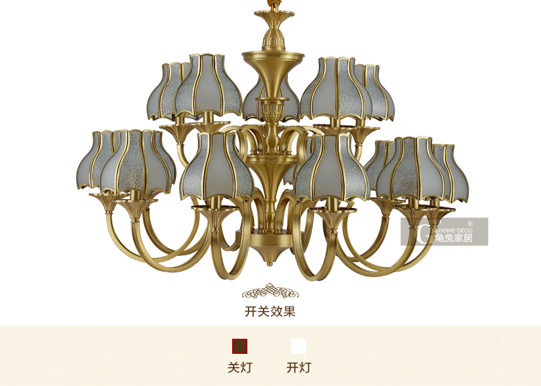 欧式全铜吊灯客厅灯现代简约美式餐厅灯温馨卧室大气铜灯具gt887 gt