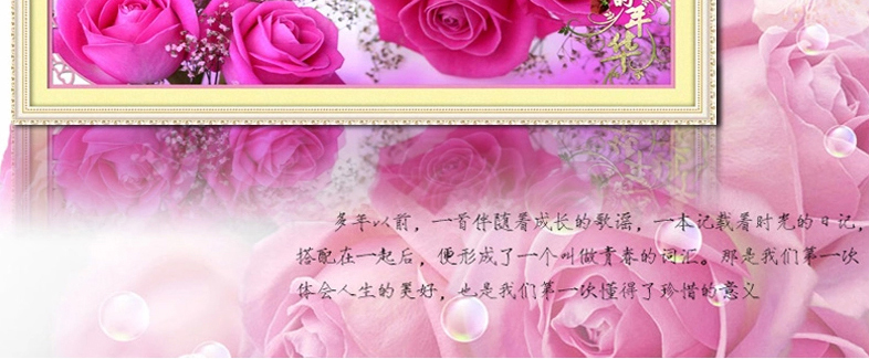 5D钻石画圆钻新款花样年华客厅系列水晶钻石绣贴贴画粘钻十字绣 150*51满钻 Z207
