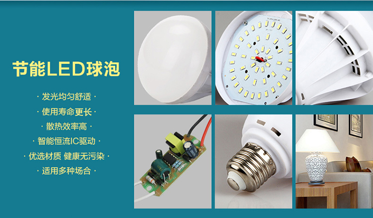 
                                        QML 超美照明 LED灯泡 E27 E14大小螺口节能球泡灯 家用节能灯 白光暖光光源 5WE27白光                