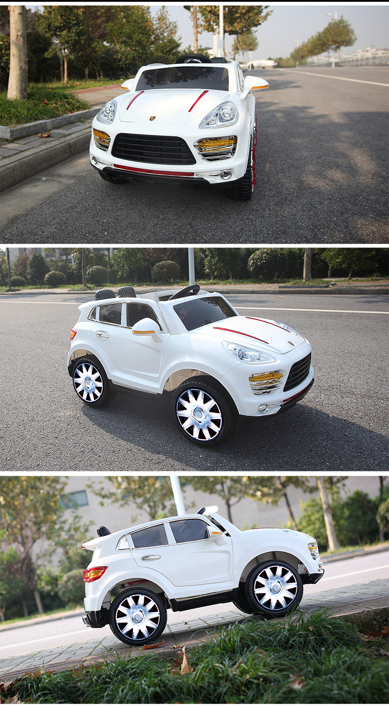 电动车遥控四轮童车带摇摆仿真保时捷儿童车男女宝宝车玩具电瓶汽车可