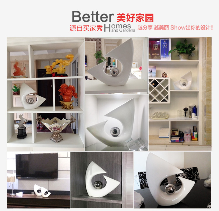 正想 慧眼创意客厅摆件工艺品陶瓷 现代家居风水装饰品室内客厅摆设 大号
