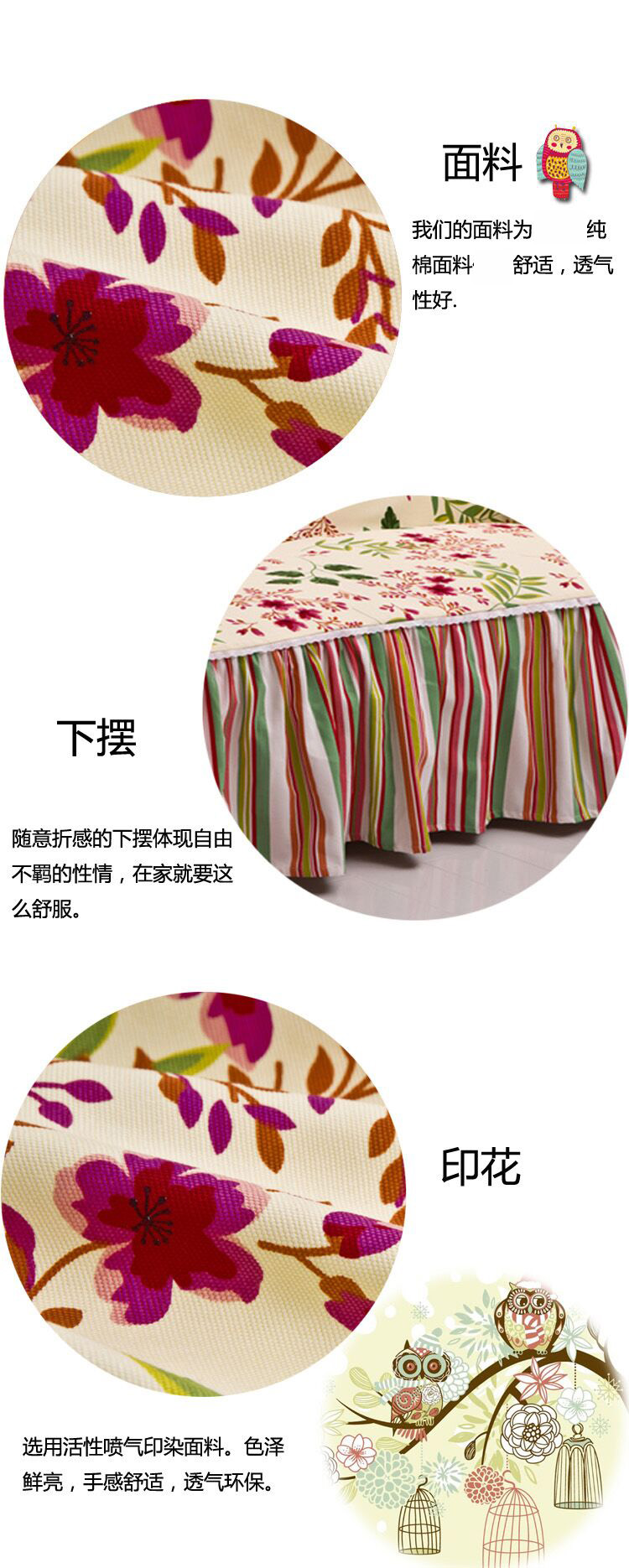 欧莱缦 加厚帆布沙发套 全盖防滑沙发罩三人沙发巾 帆布沙发套樱花之恋 单人沙发190*200cm