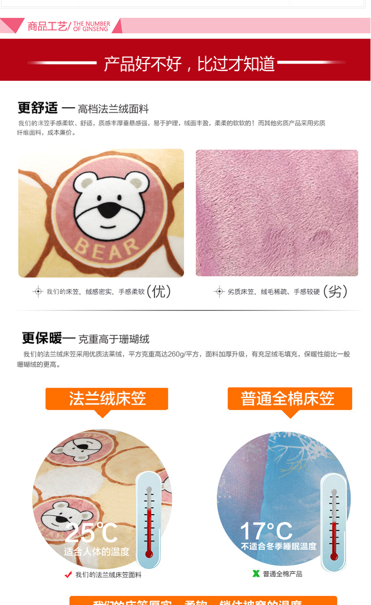 洁梦莱家纺床上用品法莱绒床笠单双人保暖加厚床单床罩 花若晨星 120*200*28cm