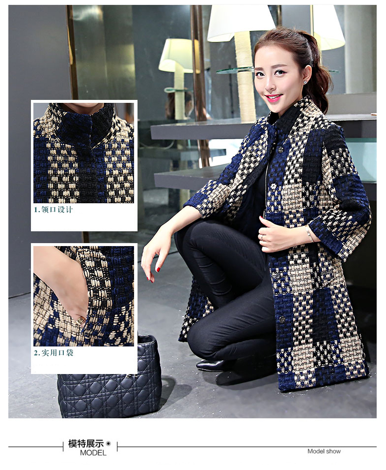  The new winter cherrymix tartan coats Korean in Sau San long-sleeved coarse wool terylene 7 sub-coats gross? female 9020 dark blue jacket XL Photo, prices, brand platters! The elections are supplied in the national character of distribution, so action, buy now enjoy more preferential! As soon as possible.