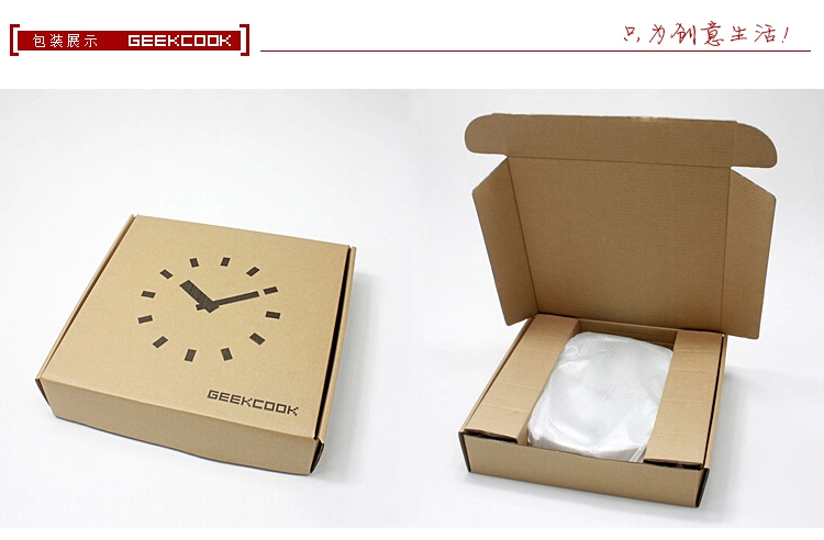 
                                        极客库 GeekCook  时光倒流创意挂钟  挂表  居家时钟 实木                