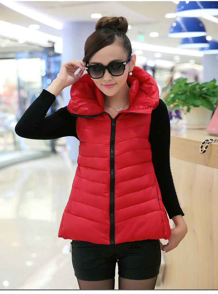 2014新款韩版秋冬糖果色<em>棉服</em>羽绒棉<em>短款马甲</em>