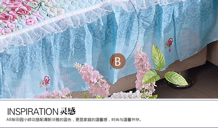 
                                        【可定制三件发顺风】纯棉世家 沙发垫 全棉田园蕾丝缝纫坐垫 四季居家垫子 沙发垫 罗曼莎 45*45cm靠垫套(不含芯)                