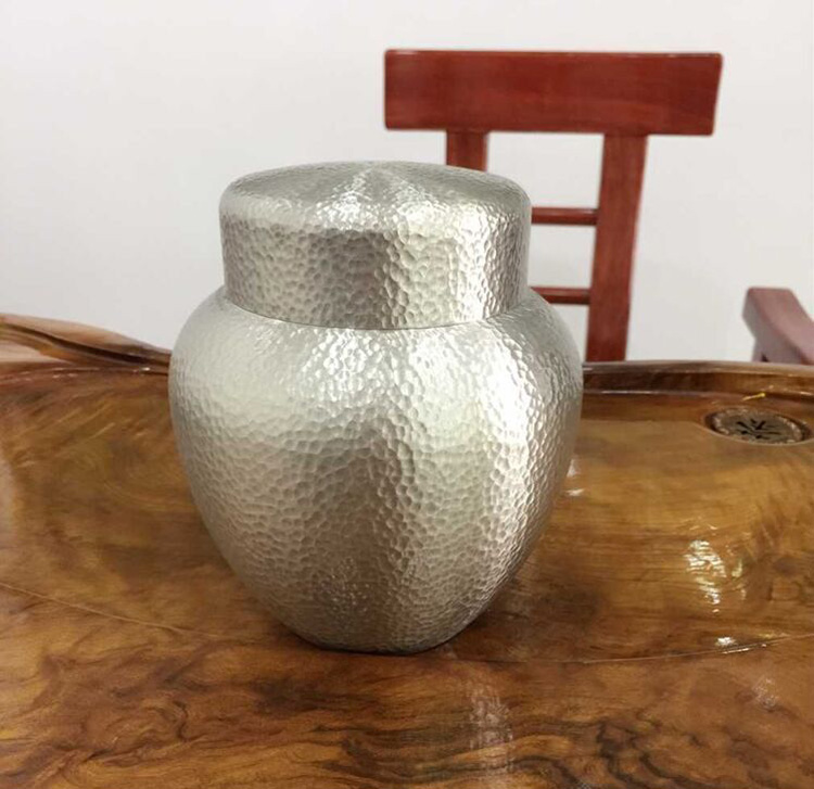 【顺丰包邮】精品含99.9%纯锡罐茶具 锡茶叶罐 商务送礼 纯手工捶打茶罐子茶叶盒礼品储物 精品编织双层设计锡罐