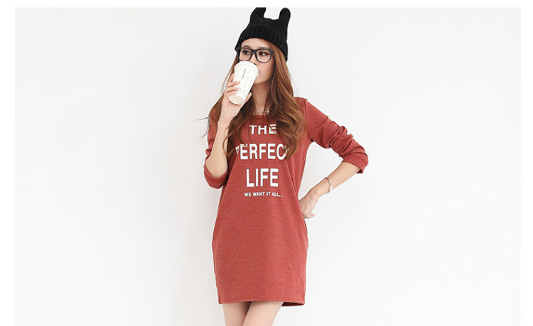 Morning to load the new 2015 autumn large female letters stamp long-sleeved dresses loose wild long forming the Netherlands red T-shirt L recommendations 110-120 catty) Picture, prices, brand platters! The elections are supplied in the national character of distribution, so action, buy now enjoy more preferential! As soon as possible.