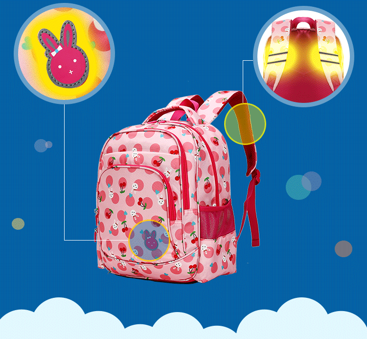 卡拉羊新款可爱卡通儿童双肩书包幼儿园小学生减负双肩包学生书包 天