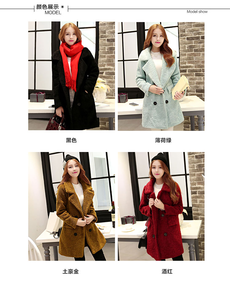 In short straw 2015 Fall/Winter Collections new double-side cashmere overcoat female Hair Girl In The jacket coat? Long Hair Girl Korean jacket? 