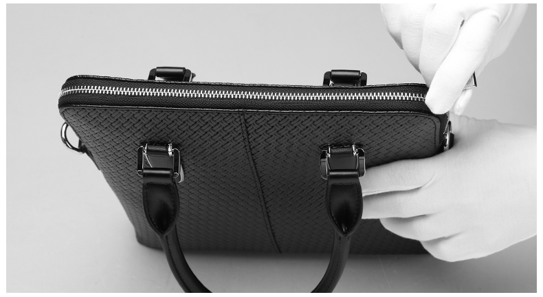 波士格bssgee 新款牛皮编织手提包商务休闲单肩包时尚