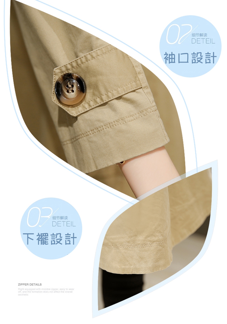 夏尔维纳2015春秋装新款韩版中长款气质英伦连帽大码修身女式风衣外套女潮 黑 XL