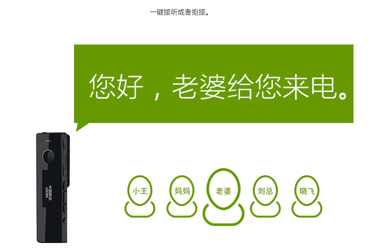 领夹式蓝牙耳机 双耳 带显示屏支持mp3 FM三星小米苹果通用 标配