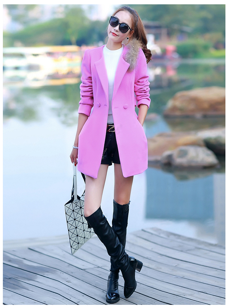 The autumn and winter new gross girls jacket? Long Nagymaros collar Korean windbreaker winter coats that a plush coat stylish pink? S picture, prices, brand platters! The elections are supplied in the national character of distribution, so action, buy now enjoy more preferential! As soon as possible.