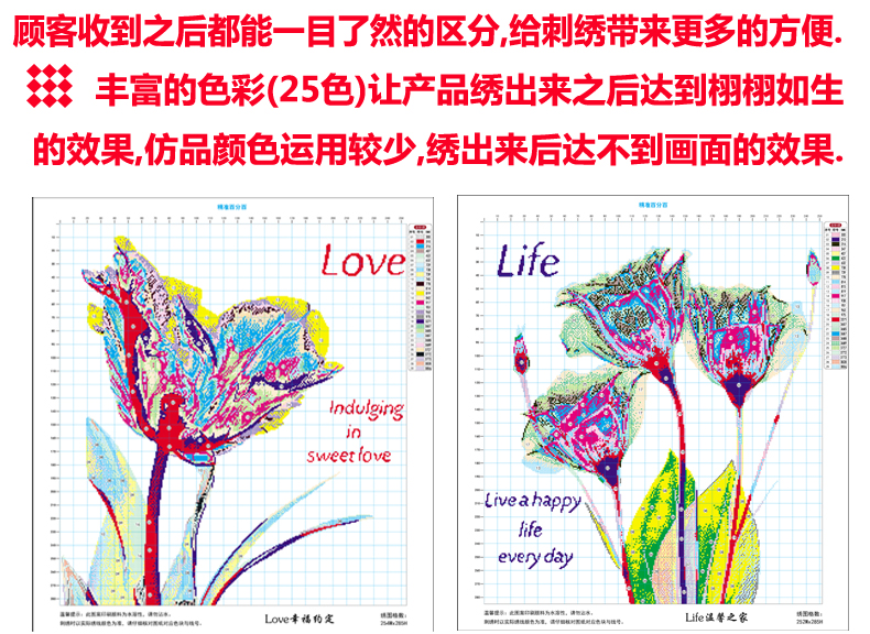 包邮 皇家至尊蒙娜丽莎十字绣新款客厅卧室大幅5D钻石画郁金香花卉系列现代欧式壁画三联画简约 (钻石画一套3个)虞美人44*47厘米每个 魔方钻