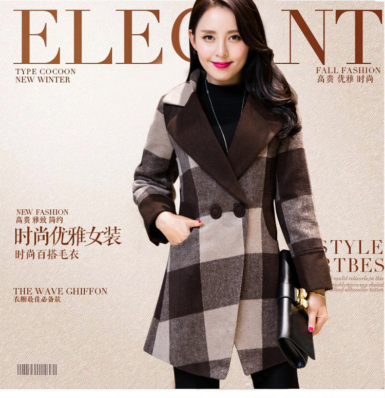 Li Mei wool coat women 2015? autumn and winter new graphics in Sau San thin long latticed wool a wool coat larger windbreaker coffee latticed XL Photo, prices, brand platters! The elections are supplied in the national character of distribution, so action, buy now enjoy more preferential! As soon as possible.