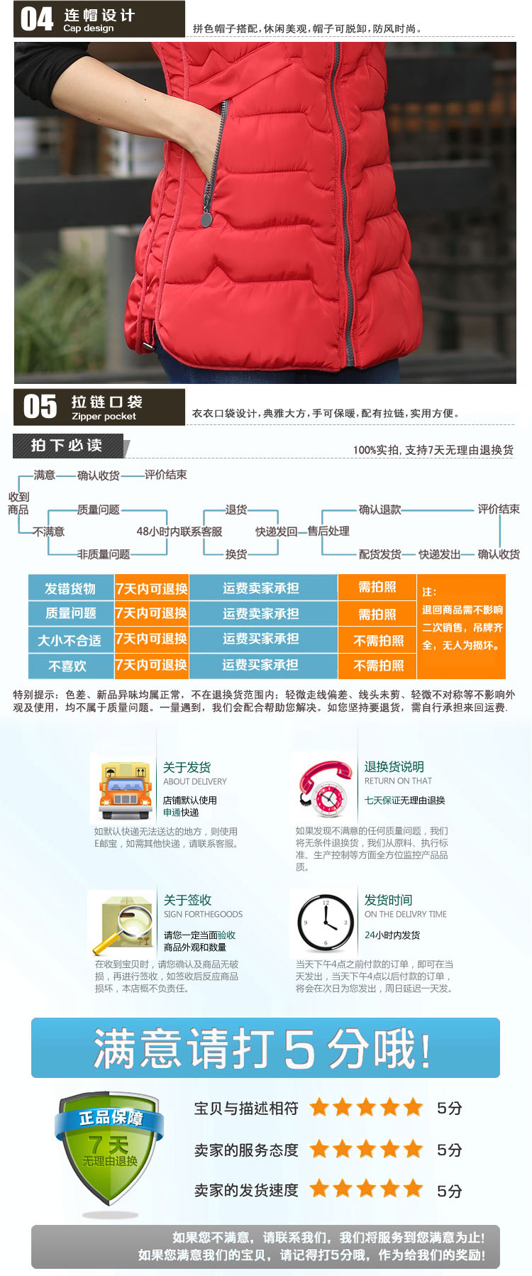 卡帝自由保罗2016女装秋冬新款马甲  女士马甲 中长款棉马甲 背心  无袖坎肩外套 潮 黑色 XXL