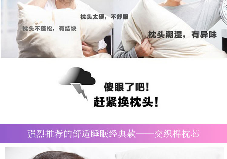 特价优惠组合 枕芯+ 纯棉枕套 枕头一次买好 音乐童年--送枕芯 48*74cm