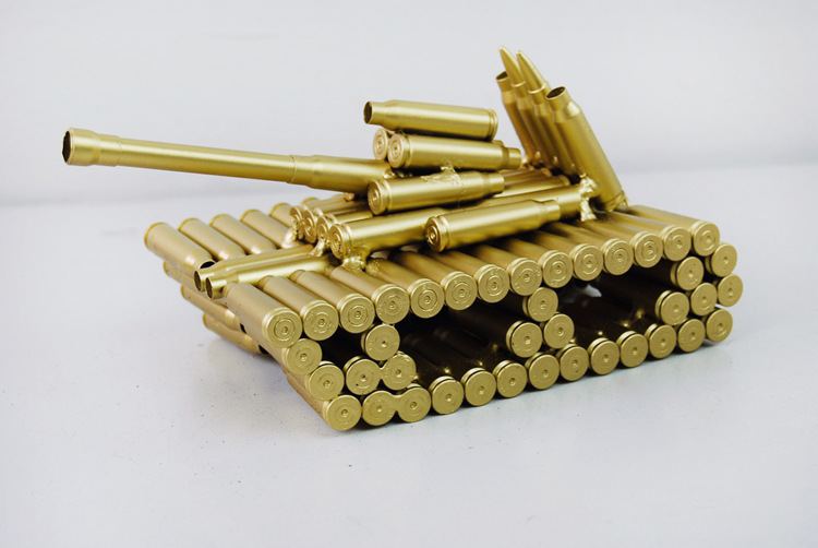 模型工艺品子弹壳工艺品 56中型坦克 造型简约 弹壳工艺品-坦克 19cm*