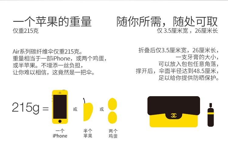 Banana Umbrella蕉下  防晒小黑伞太阳伞遮阳伞防紫外线伞 晴雨两用组合款 艾草绿碳纤维伞+洛樱粉雨伞