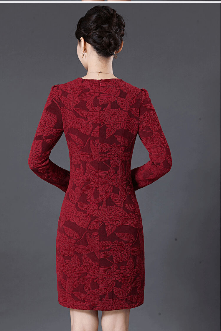 Yuen Yuk 2015 autumn and winter new women's round-neck collar temperament stamp large Sau San long-sleeved dresses W8241 3XL Peacock Blue Photo, prices, brand platters! The elections are supplied in the national character of distribution, so action, buy now enjoy more preferential! As soon as possible.