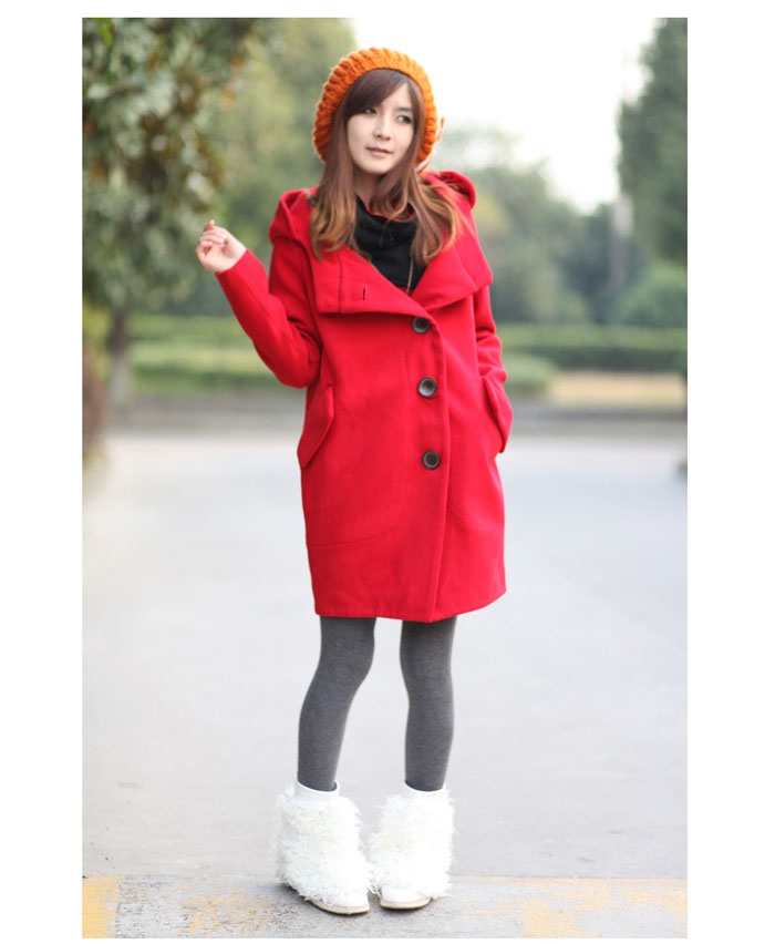 Light blue pace of autumn and winter 2015 new liberal large fresh small cap single row is long a wind jacket preppy gross? coats red XL Photo, prices, brand platters! The elections are supplied in the national character of distribution, so action, buy now enjoy more preferential! As soon as possible.