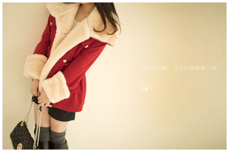 Keini Gloria 2015 autumn and winter new Korean version is smart casual preppy double-reverse collar thick hair? Short overcoat female red thicker version of L photo, prices, brand platters! The elections are supplied in the national character of distribution, so action, buy now enjoy more preferential! As soon as possible.