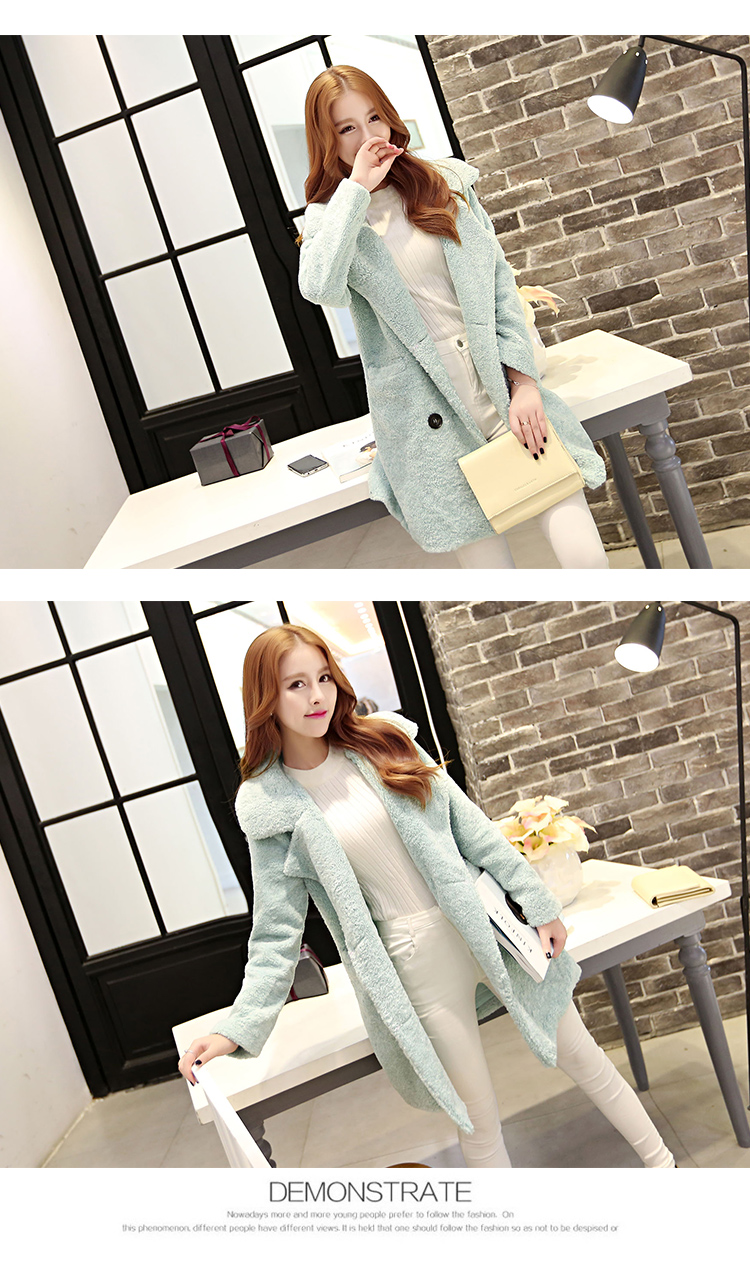 In short straw 2015 Fall/Winter Collections new double-side cashmere overcoat female Hair Girl In The jacket coat? Long Hair Girl Korean jacket? 
