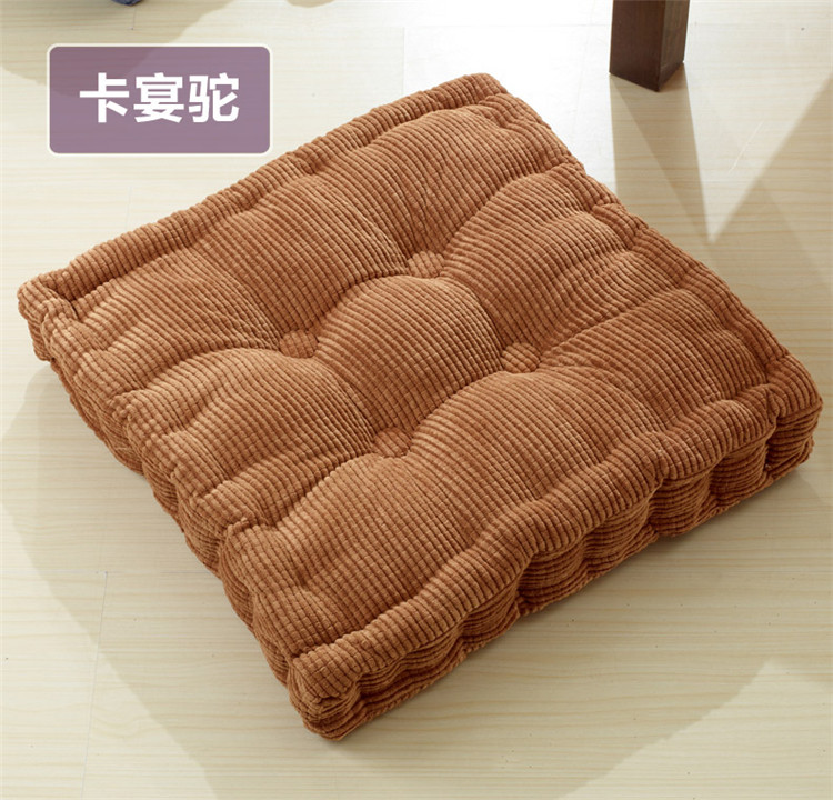 
                                        美美爱 坐垫加厚椅垫可爱办公室垫子 汽车座垫 餐椅垫学生椅子坐垫 方垫-牛仔蓝 40*40cm                