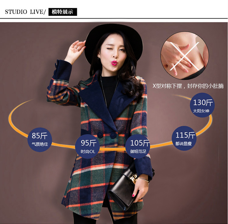 Li Mei wool coat women 2015? autumn and winter new graphics in Sau San thin long latticed wool a wool coat larger windbreaker coffee latticed XL Photo, prices, brand platters! The elections are supplied in the national character of distribution, so action, buy now enjoy more preferential! As soon as possible.