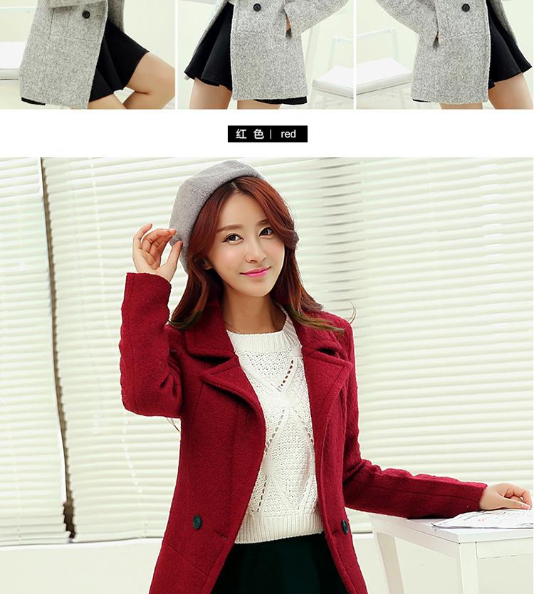 Yi Guo Meng 2015 Autumn replacing the new Korean girl who is decorated in long jacket coat gross? female 1018 wine red S picture, prices, brand platters! The elections are supplied in the national character of distribution, so action, buy now enjoy more preferential! As soon as possible.