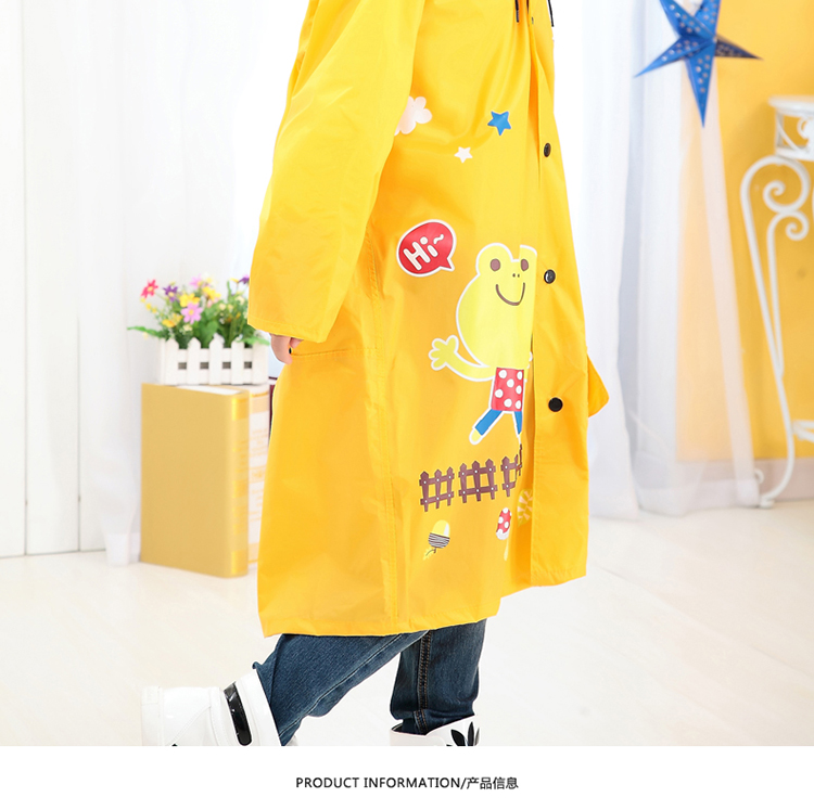 
                                        包邮名盛韩版卡通可爱头盔式防雨帽檐儿童雨衣雨披 加厚小孩学生带书包位男女童透明大帽檐雨衣 经典版蓝色 XXL                
