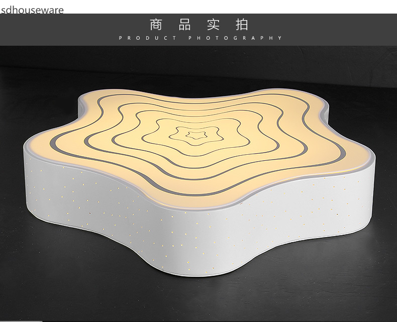 
                                        首度 LED吸顶灯 现代简约灯具客厅灯卧室灯 岁月 34*34cm白光 DD2703                