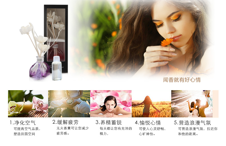 
                                        维优净 香薰套装 无火室内香薰藤条室内香水装饰摆件 玫瑰                